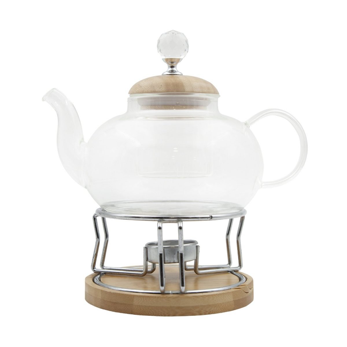 THÉIÈRE EN VERRE avec BOUGEOIR – Image 1