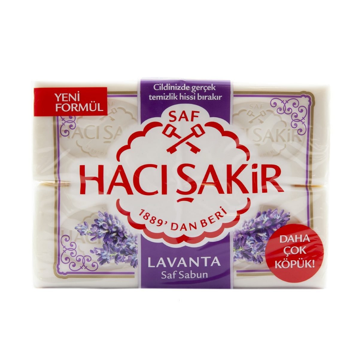 SAVON HACI SAKIR 4X150 GR LAVANDE – Image 1